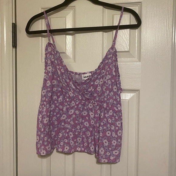 Abound Tops - Abound - Purple Floral Top